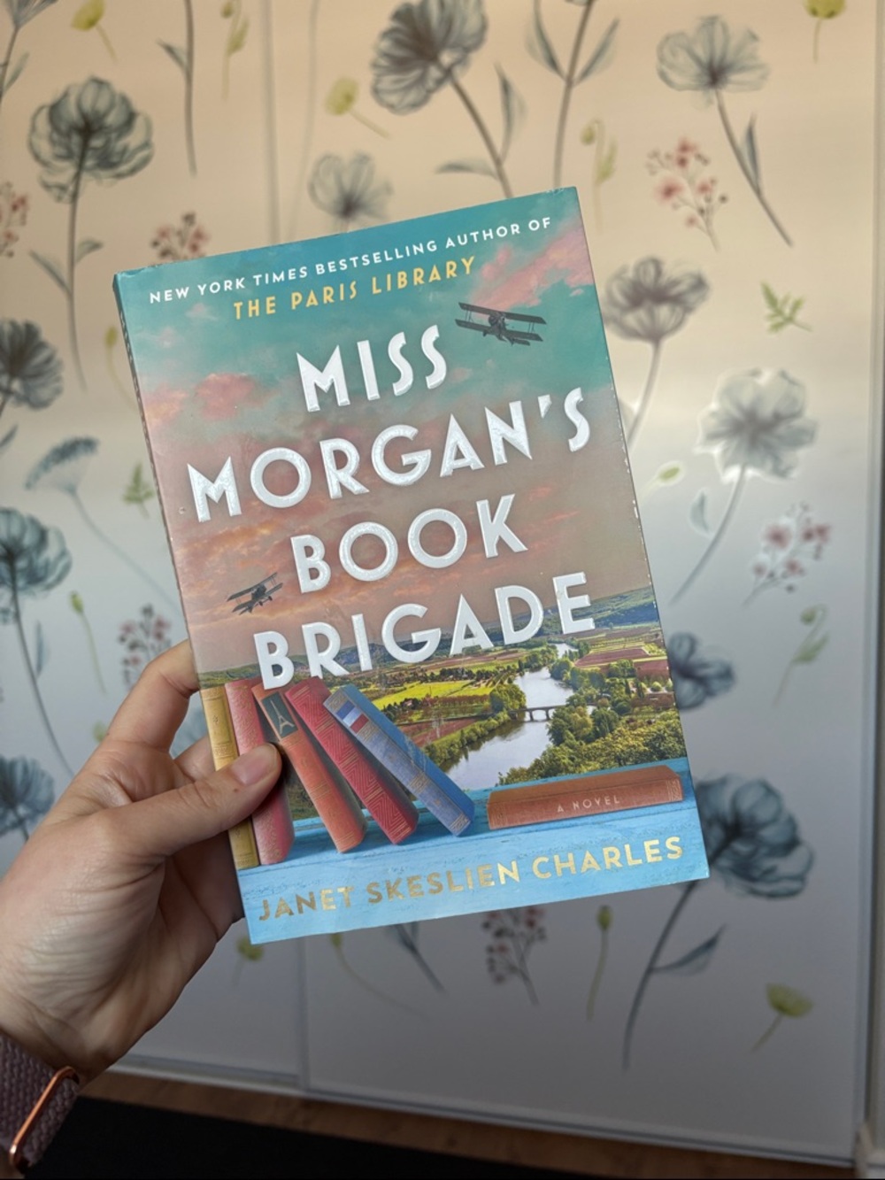 Miss Morgan's Book Brigade by Janet Skeslien Charles - Teal & Pastel Cover